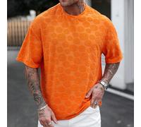 Maglietta casual da uomo stile vacanza, con collo rotondo e maniche corte, perfetta per una vacanza alle Hawaii, come pure per festival musicali e uso quotidiano, un ottimo regalo per fidanzati o mari