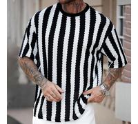 Maglietta casual da uomo stile vacanza, con collo rotondo e maniche corte, perfetta per una vacanza alle Hawaii, come anche per festival musicali e uso quotidiano, un ottimo regalo per fidanzati o mar