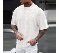 Maglietta casual da uomo stile vacanza, con scollo tondo e maniche corte, perfetta per una vacanza alle Hawaii, come pure per festival musicali e uso quotidiano, un ottimo regalo per fidanzati o marit