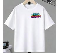 Maglietta casual e stilosa per ragazzi, con grafiche creative che presentano numeri, cartoni animati, fulmini, t-shirt a maniche corte comoda e basic per primavera, estate e autunno 8Y,9Y,10Y,11Y,12YL