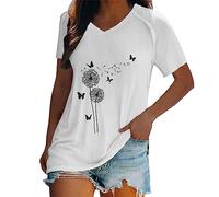 Maglietta casual temperamento con maniche volanti scollo a V per parrucche di carnevale da donna, BK1, XL