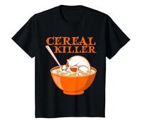Maglietta Cereal Killer T-Shirt Serial Killer Skull Pun Maglietta, Bambini, Nero, 6 Anni