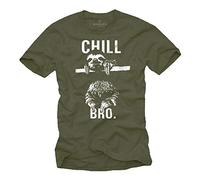 Maglietta Chill Bro - T-Shirt Swag Uomo Bradipo Verde XXXXXL