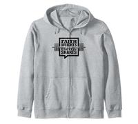 Maglietta Christian Gym "Faith, Weights and Protein Shakes" Felpa con Cappuccio