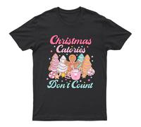 Maglietta Christmas Calories Dont Count Unisex Regalo Retrò Divertente...
