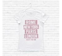MAGLIETTA CITY LOVER maglia donna travel Rome New York Paris London T-SHIRT GIRL