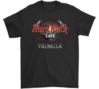 Maglietta classica da uomo Hard Rock Cafe Valhalla Vikings, Nero , 3XL