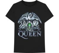 Maglietta Classica Dei Queen Con Logo A Crest Di Metallo Di Freddie Mercury