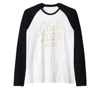 Maglietta Club 2026 Minimal Stars Twenty Six Retro Graphic Maglia con Maniche Raglan