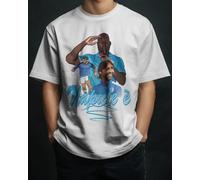 Maglietta colore bianca con stampa per i tifosi napoletani