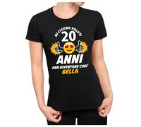 Maglietta Compleanno Donna Personalizzabile Mi Ci Sono Voluti 20 Anni per Diventare così Bella t-Shirt Divertente - Taglia M Donna