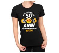 Maglietta Compleanno Donna Personalizzabile Mi Ci Sono Voluti 50 Anni per Diventare così Bella t-Shirt Divertente - Taglia M Donna