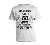 Maglietta Compleanno - Mi Ci Sono Voluti 60 Anni per Essere così - Tshirt Simpatica e Divertente - Evento - Idea Regalo