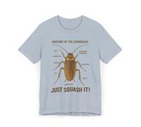 Maglietta con anatomia scarafaggio, maglietta con scritta "Just Squash It", maglietta divertente, abbigliamento umoristico dei parassiti, regalo per amanti degli insetti, Azzurro chiaro, M