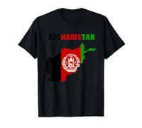Maglietta con bandiera afgana all'interno della mappa dell'Afghanistan Maglietta