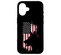 Maglietta con bandiera americana del pastore tedesco USA patriottico cane regalo Custodia per iPhone 16