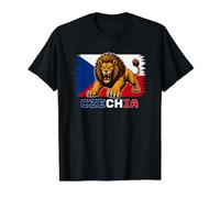 Maglietta con Bandiera Ceca, Maglietta Ceca, Camicia Ceca per Bambini Giovani Maglietta con Stampa Grafica Economica, Uomo, Nero, XL