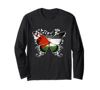 Maglietta con bandiera della Palestina e farfalla Maglia a Manica