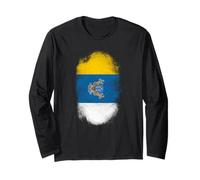 Maglietta con Bandiera delle Canarie Souvenir - Isole Canarie Maglia a Manica
