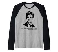 Maglietta con Citazione di Arthur Rimbaud Maglia con Maniche Raglan