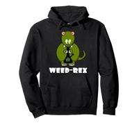 Maglietta con Dinosauro Marijuana Weed T-Rex Dinosaur Tee Cannabis Regalo Felpa con Cappuccio