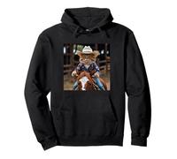Maglietta con gatto western divertente cowboy Kitty nel recinto Felpa con Cappuccio
