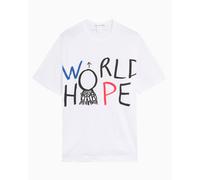 Maglietta con grafica Oversize Comme Des Garçons Shirt x Dan Perjovschi "World Hope" per uomo