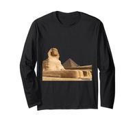 Maglietta con la Grande Sfinge di Giza e Le piramidi egiziane Maglia a Manica