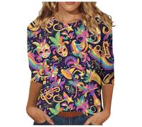 Maglietta con Le Lune Particolari con Corta Volant Floreale Primavera Piume Love Semplice Laminata del Coordinate Baseball Navy Smanicato Cachemire Super Urban Mbappe