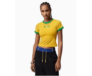 Maglietta con logo Crop Jordan Brasil per donna