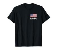 Maglietta con logo retrò della NASA con bandiera americana Maglietta