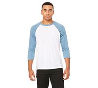 Bella+Canvas Maglietta Canvas C3200 Unisex maniche a 3/4 White/Denim L