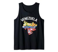 Maglietta con Mappa del Venezuela, Souvenir con Bandiera venezuelana e Simboli Canotta