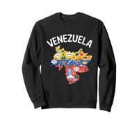 Maglietta con Mappa del Venezuela, Souvenir con Bandiera venezuelana e Simboli Felpa