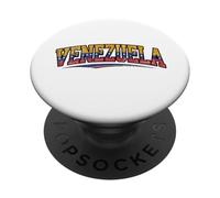Maglietta con mappa del Venezuela, souvenir con bandiera venezuelana e simboli PopSockets PopGrip Adesivo