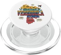 Maglietta con mappa del Venezuela, souvenir con bandiera venezuelana e simboli PopSockets PopGrip per MagSafe