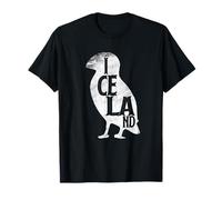 Maglietta con mappa dell'Islanda con puffin d'amore, idea regalo Maglietta