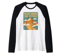 Maglietta con picchi sopra le nuvole Fourteener Road Summit Dream Maglia con Maniche Raglan
