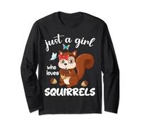 Maglietta con scoiattolo, Just A Girl Who Loves Squirrels Maglia a Manica