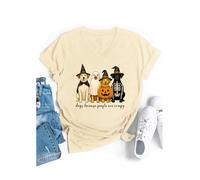 Maglietta con scollo a V "Dogs Because People are Creepy Dogs Because People are Creepy", Colore: giallo crema., XXL