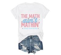 Maglietta con scollo a V The Math Ain't Mathin The Math Ain't Mathin, bianco-1, M