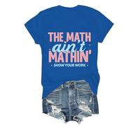 Maglietta con scollo a V The Math Ain't Mathin The Math Ain't Mathin, Blu zaffiro-1, M