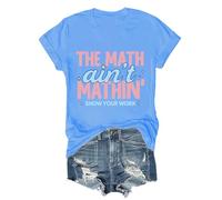 Maglietta con scollo a V The Math Ain't Mathin The Math Ain't Mathin, Carolina Blue-1, M