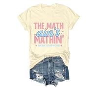 Maglietta con scollo a V The Math Ain't Mathin The Math Ain't Mathin, Giallo Cremoso-1, M
