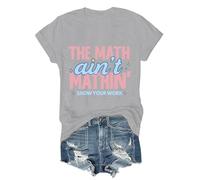 Maglietta con scollo a V The Math Ain't Mathin The Math Ain't Mathin, Grigio-1, M