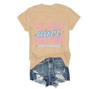 Maglietta con scollo a V The Math Ain't Mathin The Math Ain't Mathin, Khaki-1., M
