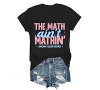 Maglietta con scollo a V The Math Ain't Mathin The Math Ain't Mathin, Nero-1, M