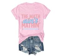 Maglietta con scollo a V The Math Ain't Mathin The Math Ain't Mathin, Rosa-1, M