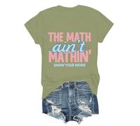 Maglietta con scollo a V The Math Ain't Mathin The Math Ain't Mathin, Verde-1, M