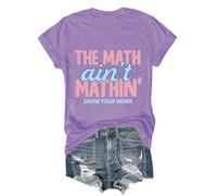 Maglietta con scollo a V The Math Ain't Mathin The Math Ain't Mathin, Viola-1, M